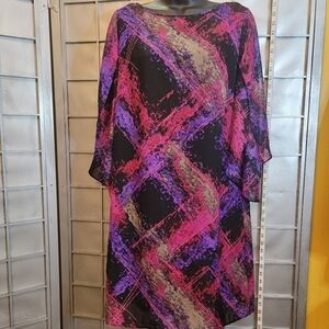 AGB Dress. Size 10 black, purple, pink and grey.